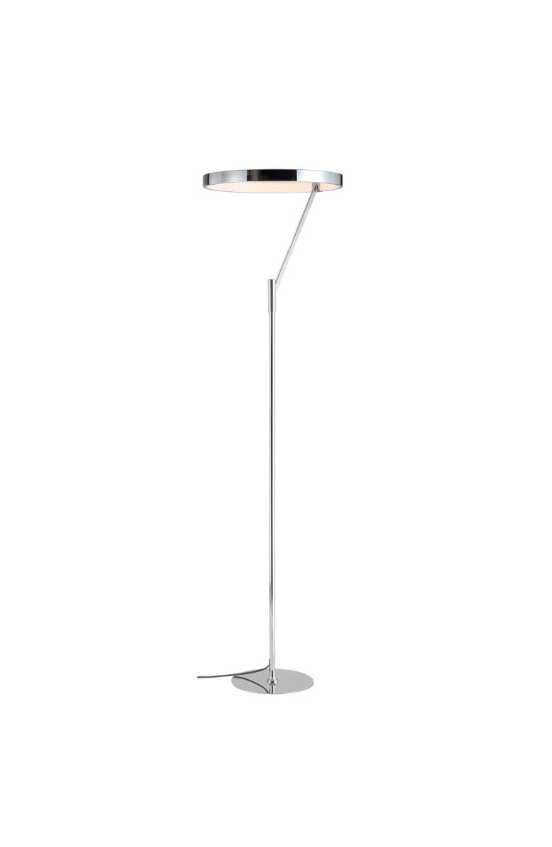 JONATHAN Y Owen 66.7" Integrated LED Metal Floor Lamp, Main, color, Chrome