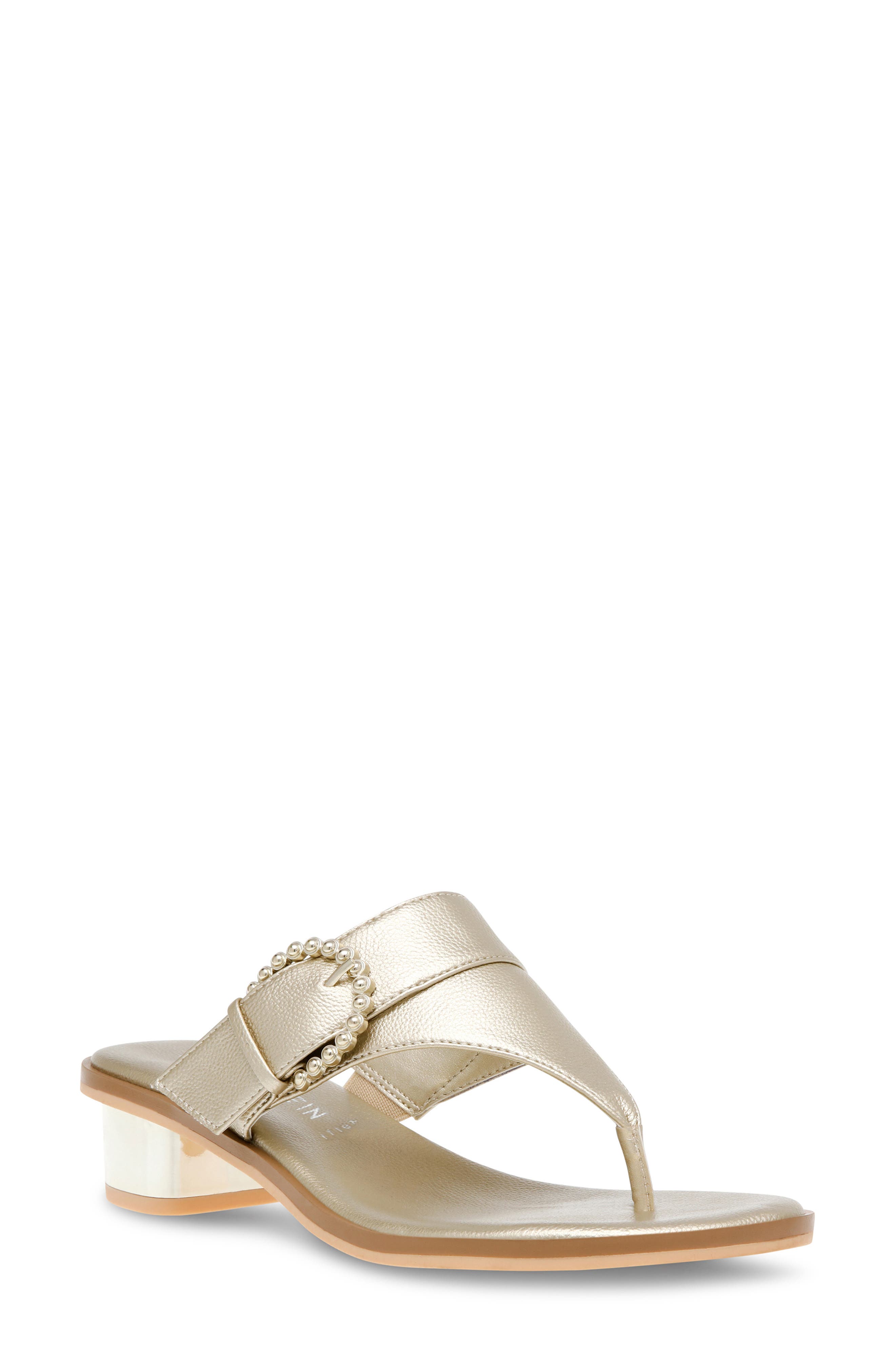 Anne Klein Thessy Sandal, Main, color, Platinum