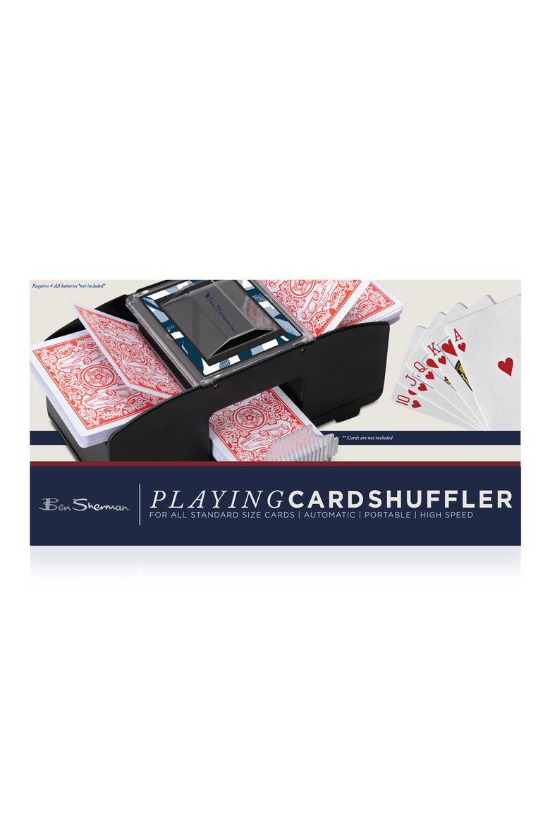Automatic Card Shuffler, Main, color, BLACK