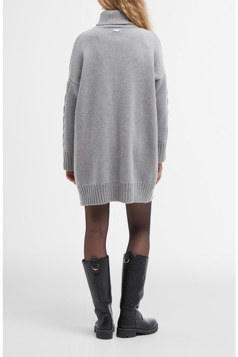 Beatrix Cable Stitch Long Sleeve Wool Blend Sweater Dress, Alternate, color, GREY MARL