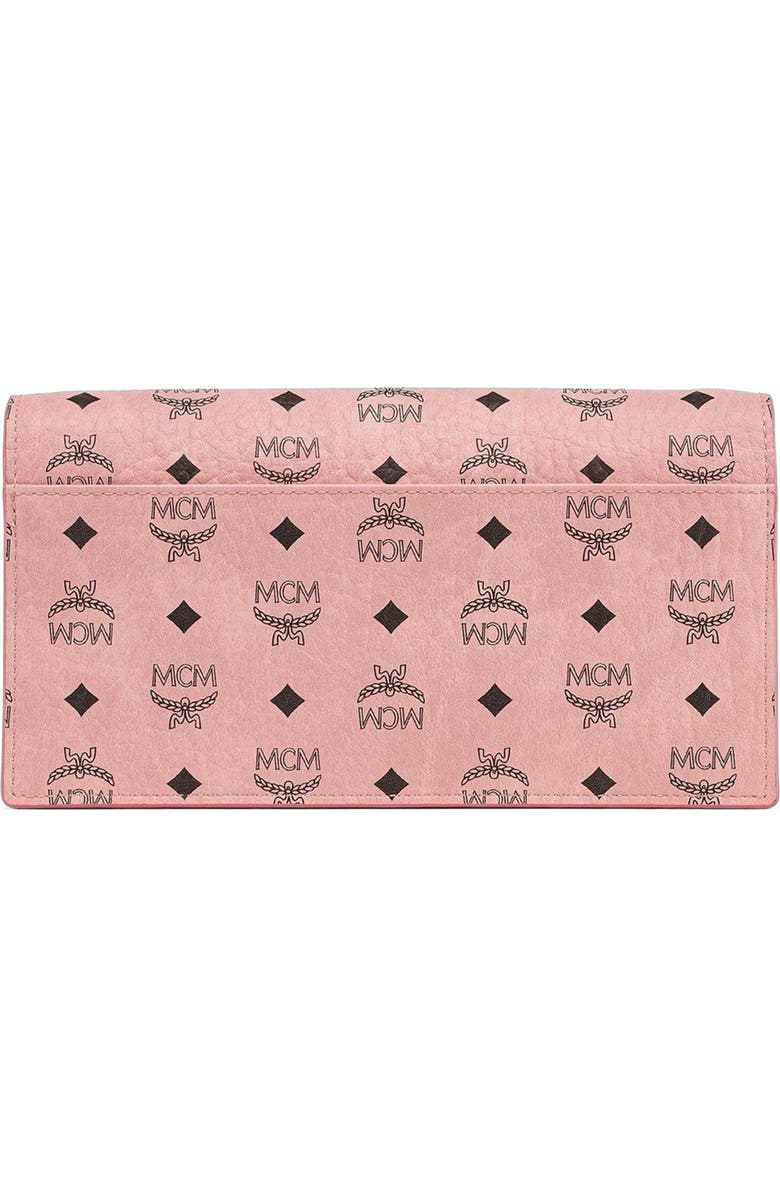 MCM Aren Crossbody Wallet in Visetos, Alternate, color, Brown