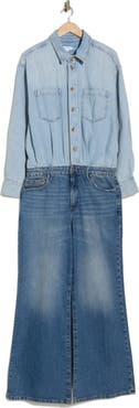 Good American Denim Shirt Jumpsuit