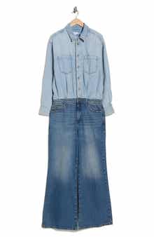Good American Denim Shirt Jumpsuit