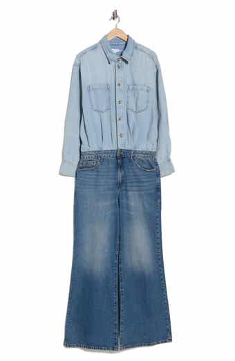 Good American Denim Shirt Jumpsuit