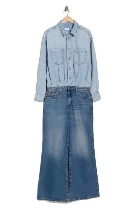 Good American Denim Shirt Jumpsuit