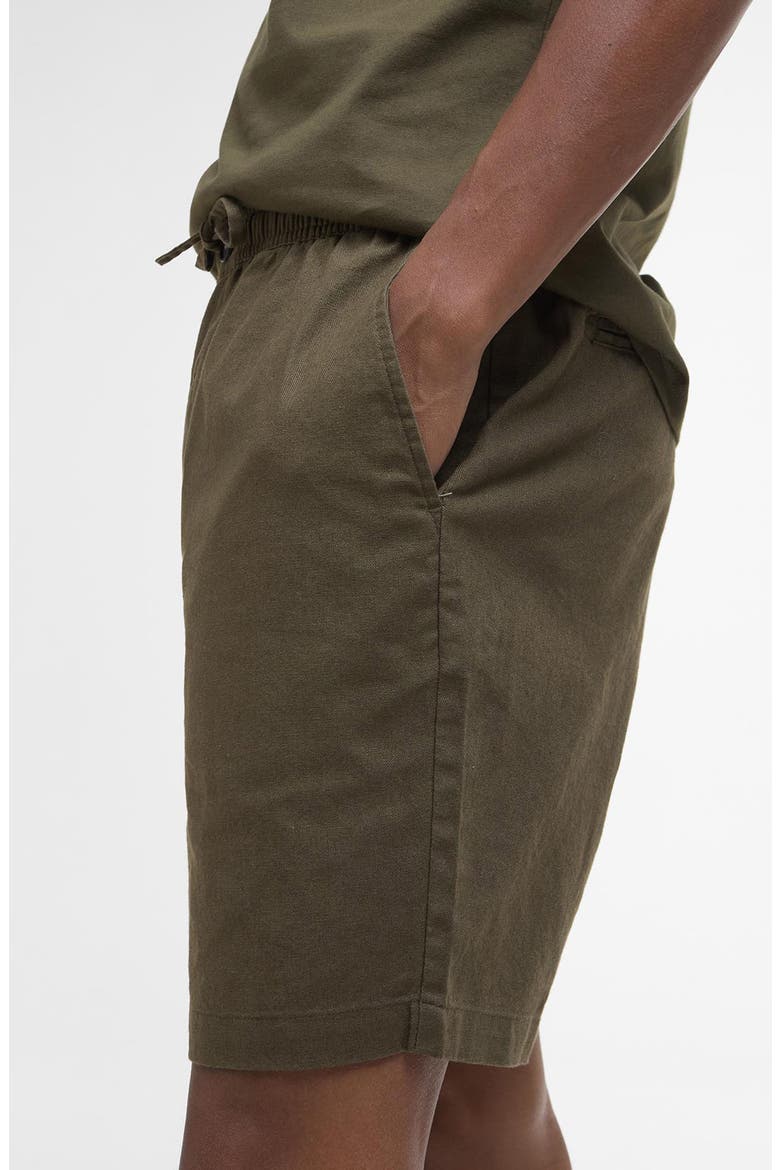 Relaxed Fit Linen & Cotton Drawstring Shorts, Alternate, color, LIGHT SAGE