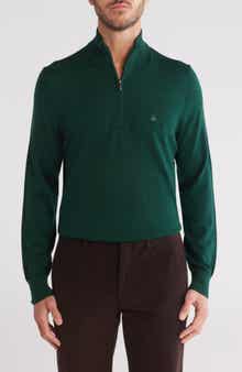 Brooks Brothers Merino Wool Quarter Zip Sweater