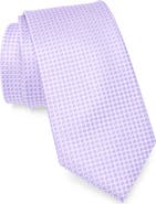 Duchamp Grid Print Silk Tie