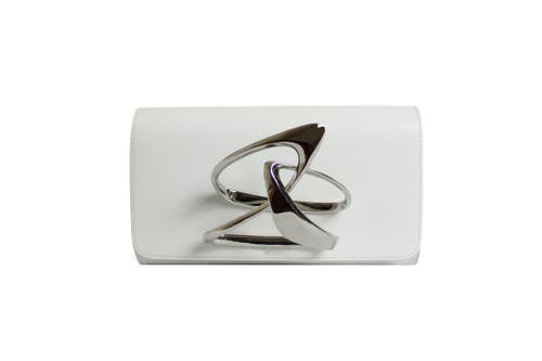 Perrin Paris Zaha Hadid Loop Clutch In White