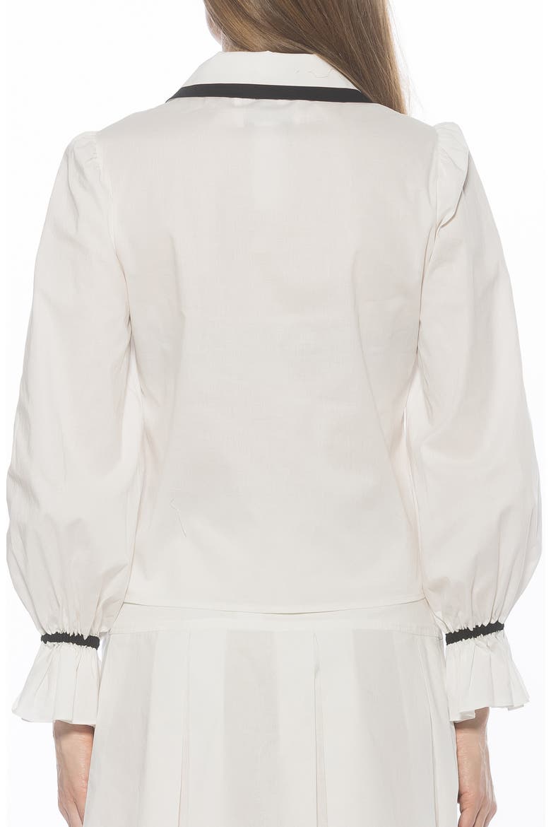 Shannan Tipped Collar Button-Up Shirt, Alternate, color, IVORY