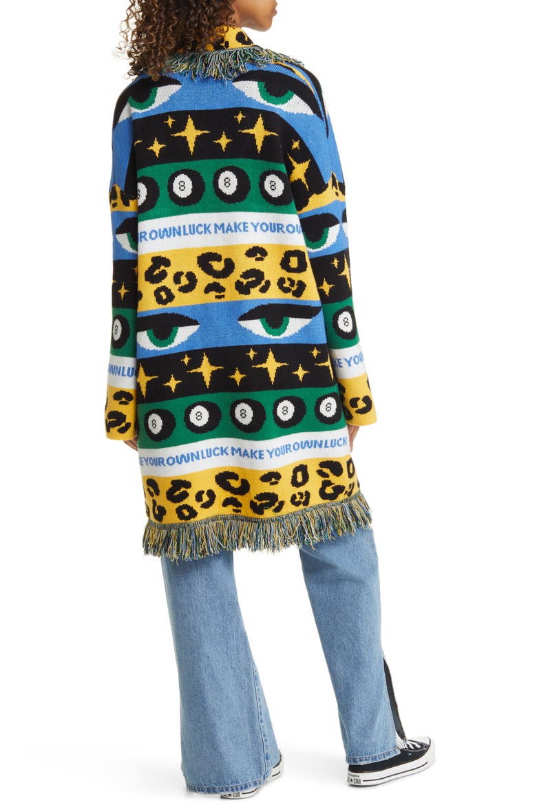 Make Your Own Luck Luxe Fringe Cardigan, Alternate, color, BLUE