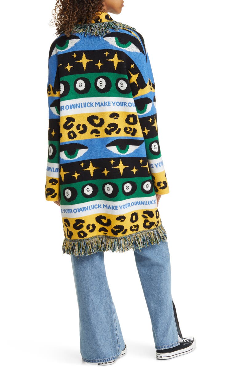 Dressed in Lala Make Your Own Luck Luxe Fringe Cardigan, Alternate, color, 