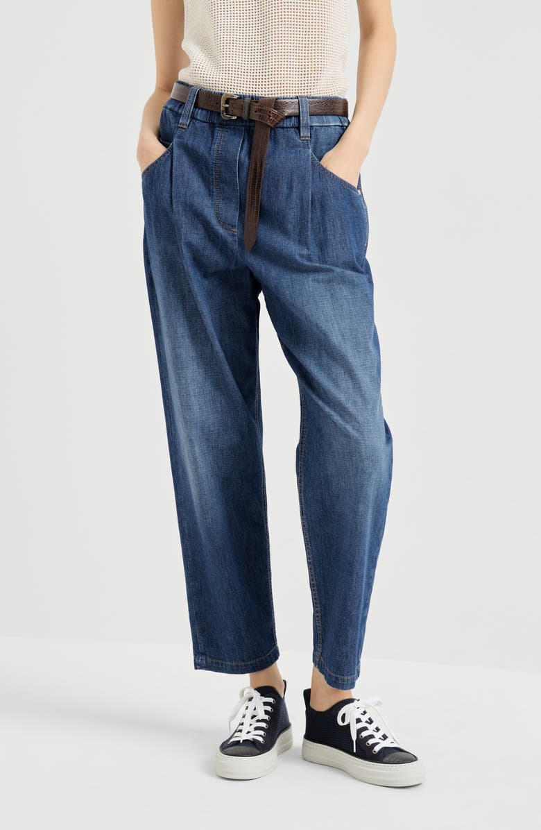 Brunello Cucinelli Five-pocket trousers, Alternate, color, Dark Denim