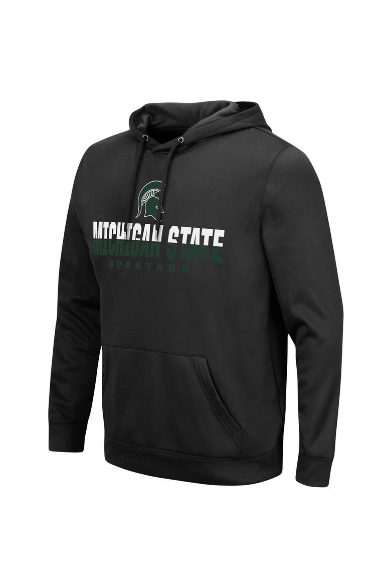 Men's Colosseum Black Michigan State Spartans Lantern Pullover Hoodie, Alternate, color, Black