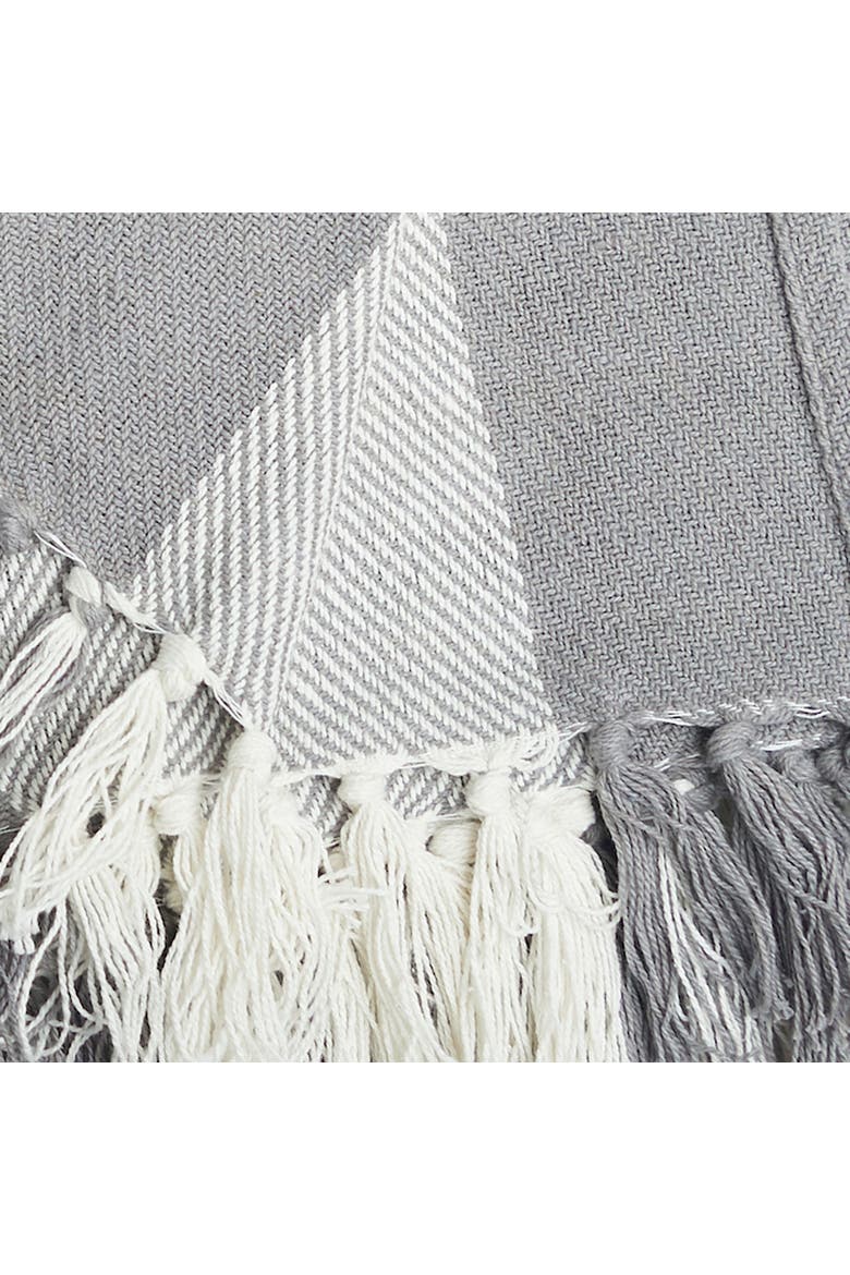 Franklin Slate Gingham Check Accent Throw Blanket, Alternate, color, Grey