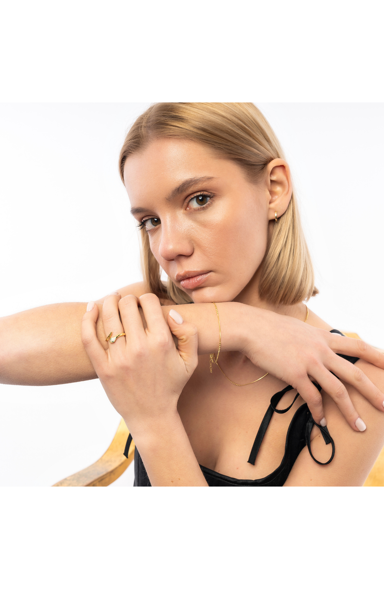 Spero London Six Beads Sterling Silver Bracelet, Alternate, color, Gold