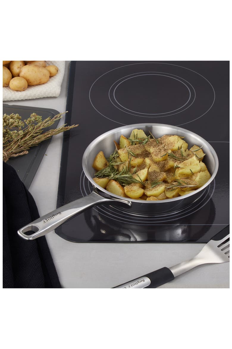 Dina Helix Stainless Steel Fry Pan, Alternate, color, SILVER