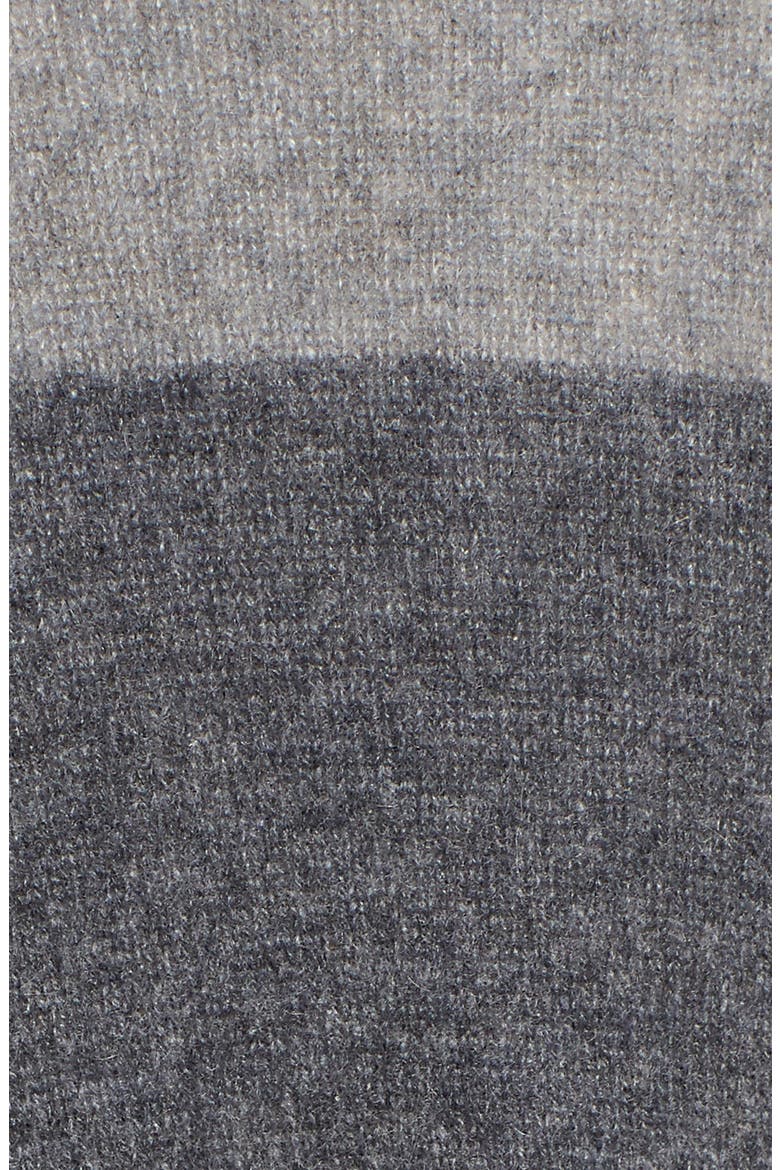 Colorblock Cashmere Ruana, Alternate, color, GREY MEDIUM HEATHER COMBO