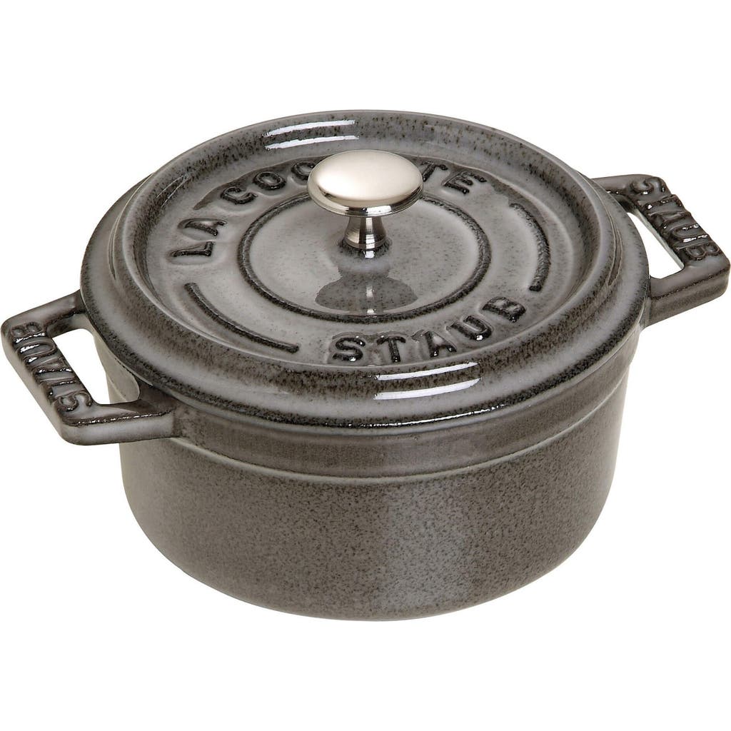 Staub Enameled Cast Iron 0.25-quart Mini Cocotte In Gray