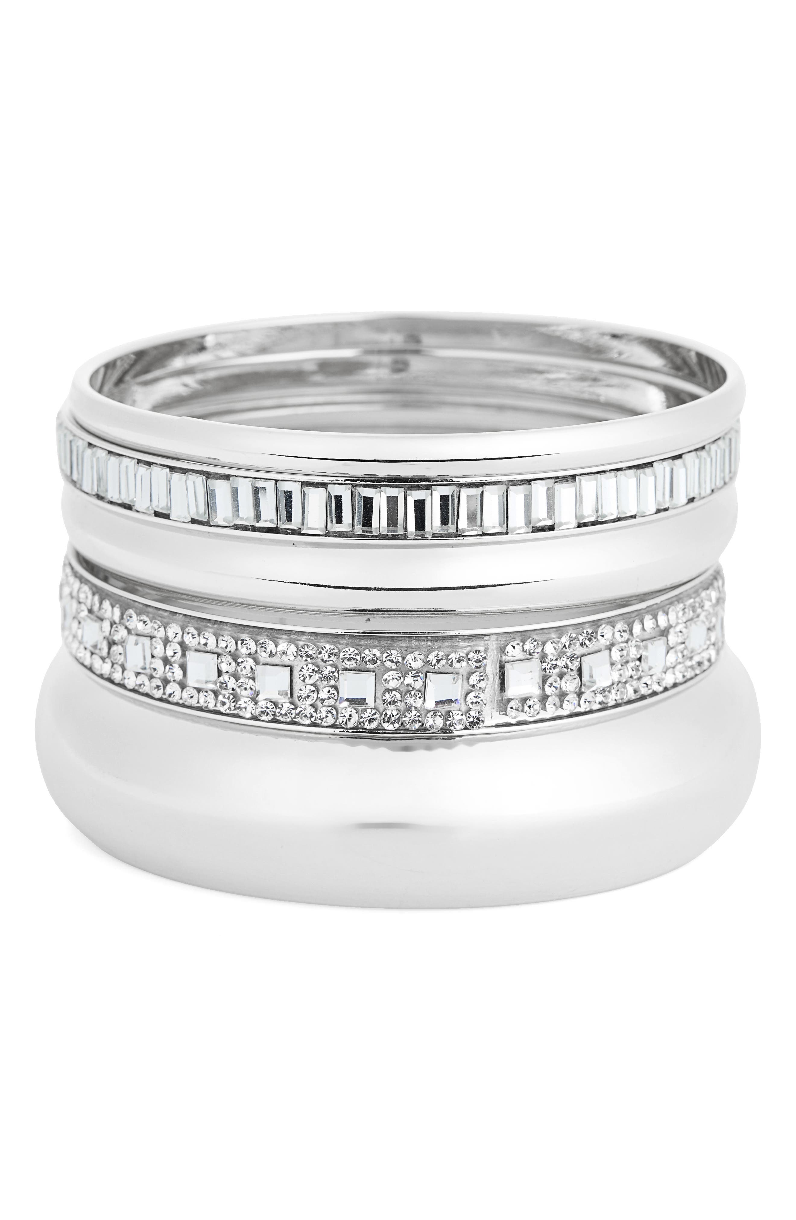 NORDSTROM RACK Set of 5 Crystal Bangles