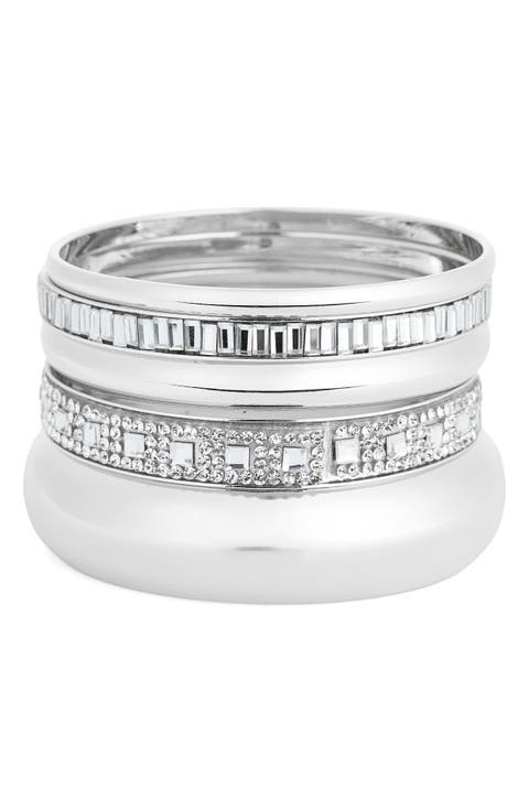 Set of 5 Crystal Bangles