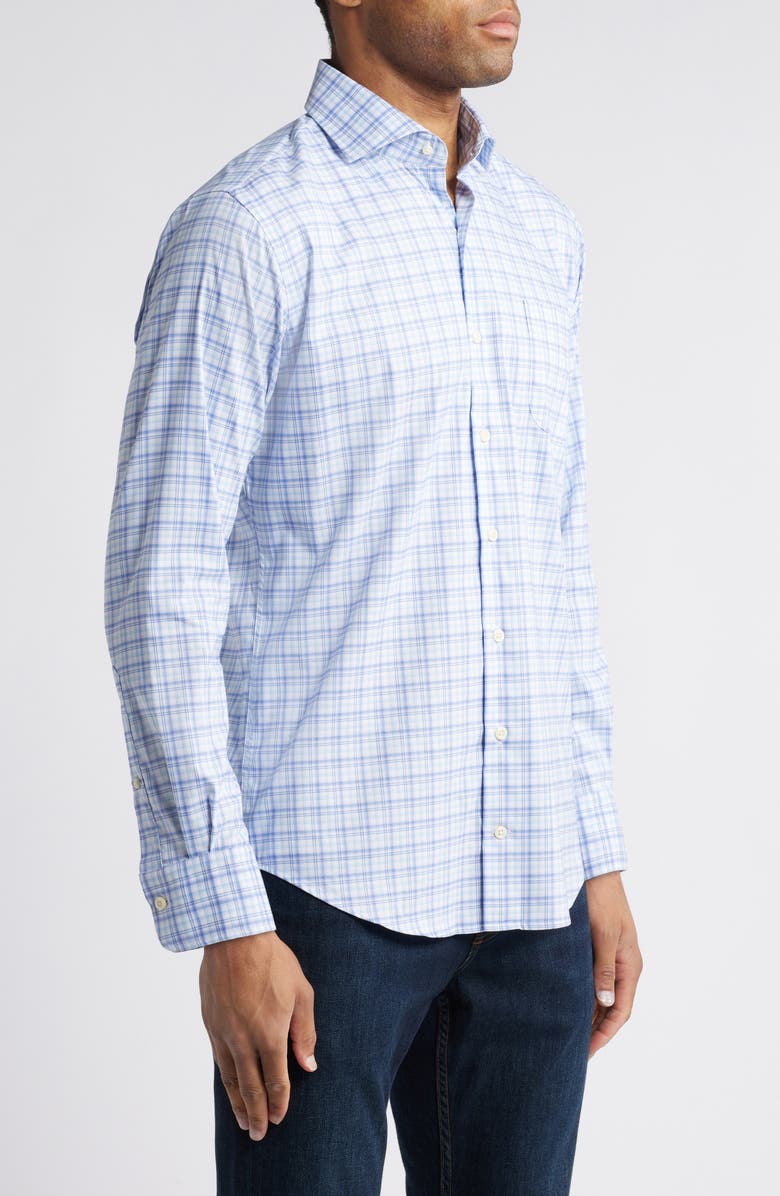 Peter Millar Garrow Crown Lite Plaid Performance Button-Up Shirt, Alternate, color, 