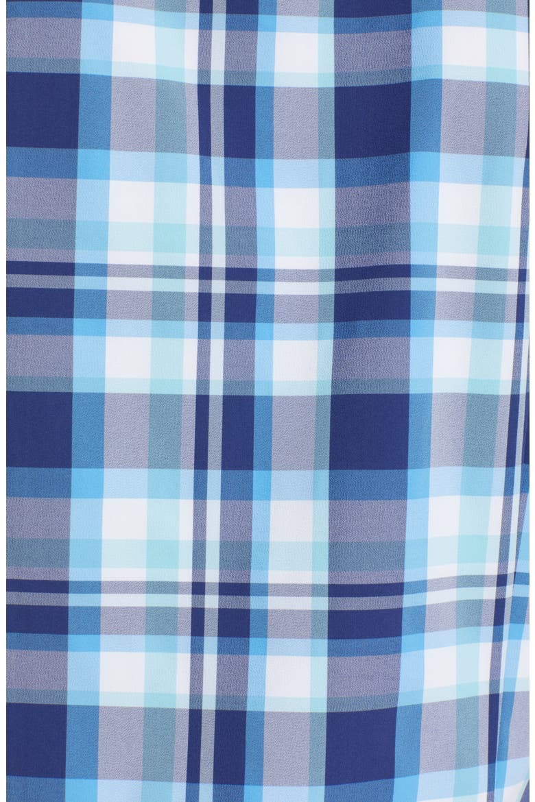 Men's Leeward Trim Fit Plaid Performance Button-Up Shirt, Alternate, color, NAVY AQUA MULTI LARGE PLAID