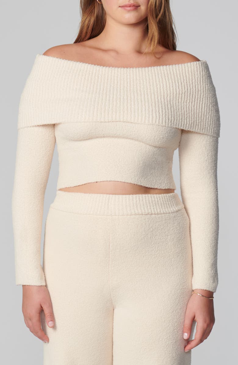 Florence by Mills Off the Shoulder Long Sleeve Sweater, Alternate, color, Whitecap Grey