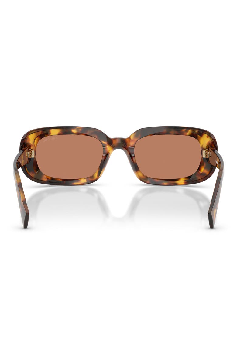 52mm Rectangular Sunglasses, Alternate, color, HONEY HAVANA / BROWN