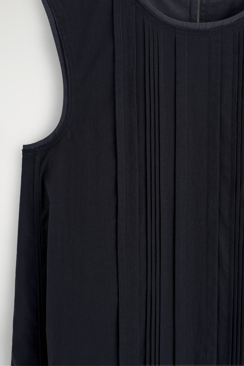 Layered Pintucked Mini Dress, Alternate, color, NAVY
