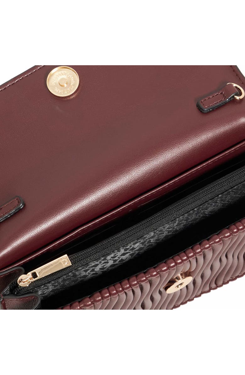 Dune London Starlites Faux Leather Clutch, Alternate, color, Burgundy