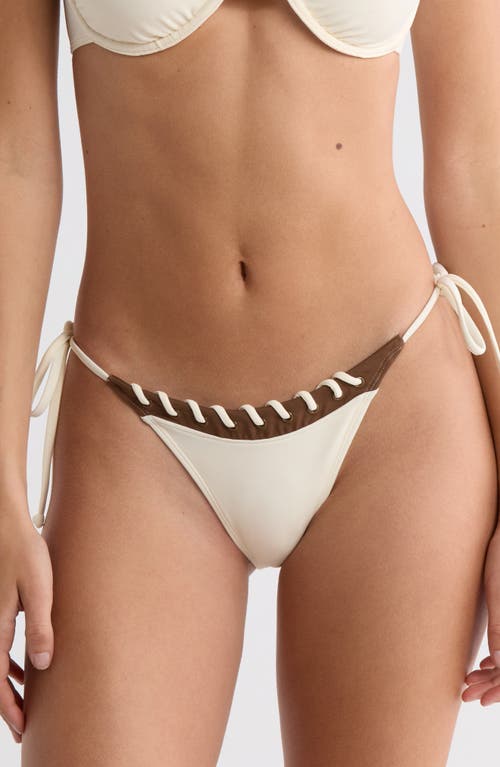 Pacsun Lace-up Side Tie Bikini Bottoms In White