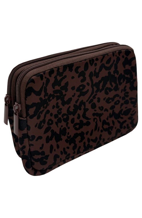 Mytagalongs Double Zip Easy View Pouch In Brown