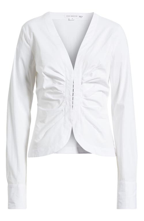 GOOD AMERICAN GOOD AMERICAN RUCHED POPLIN SHIRT