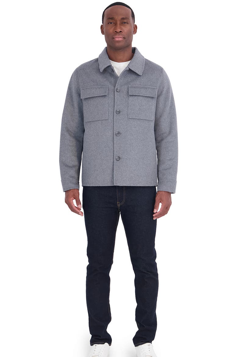 Wool Blend Shirt Jacket, Alternate, color, CHARCOAL