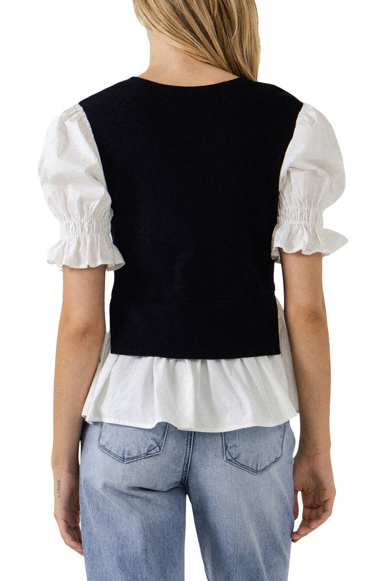 English Factory Mixed Media Sweater, Alternate, color,