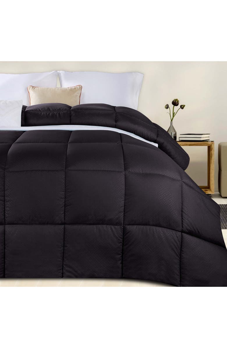 Superior Reversible Down Alternative Comforter, Alternate, color, Black