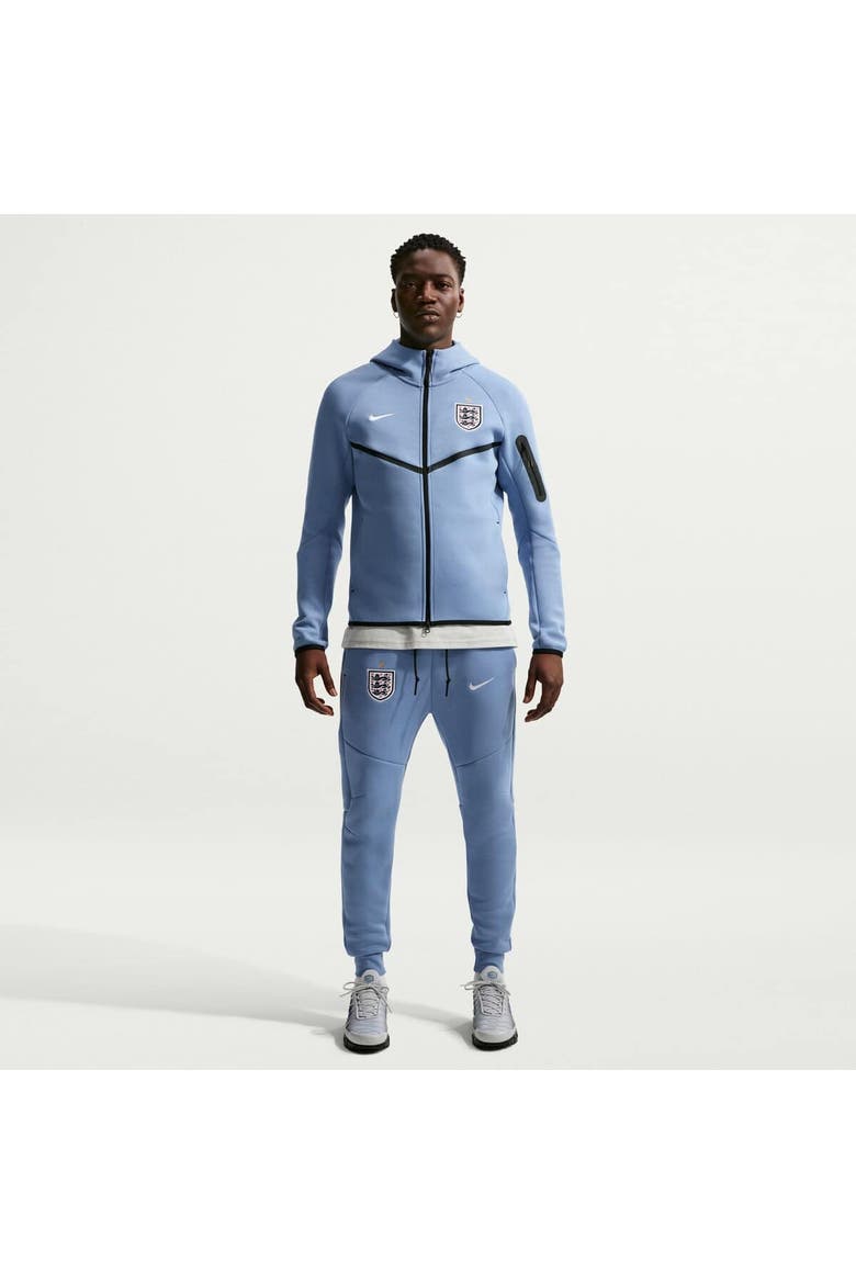 Men's Nike Blue England National Team 2026 Tech Fleece Windrunner Raglan Full-Zip Hoodie, Main, color, Blue