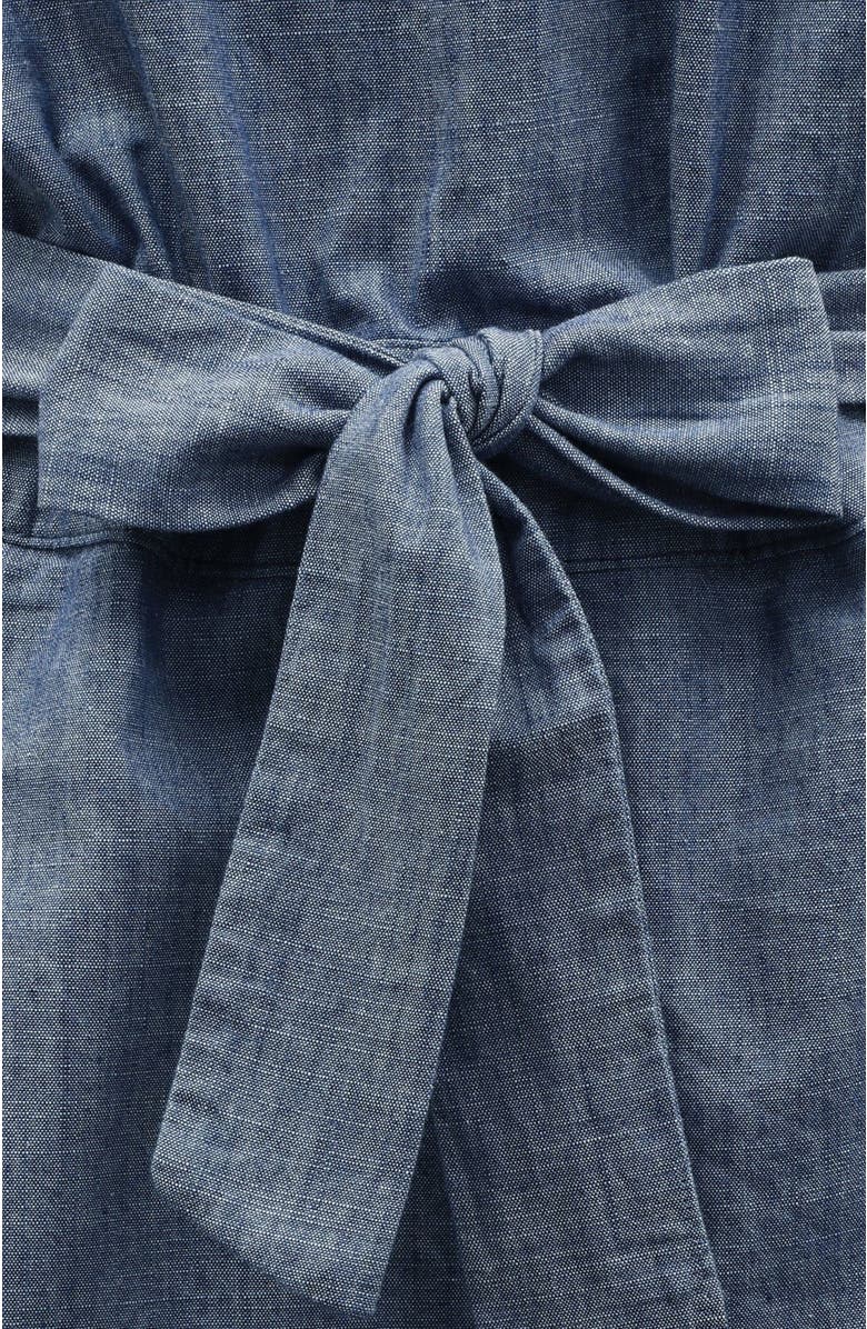 Hope & Henry Women's Organic Chambray Halter Romper, Alternate, color, Blue Chambray