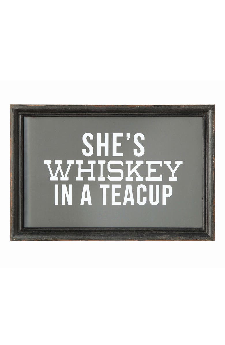Creative Co-Op Whiskey in a Tea Cup Wall Art, Main, color, 