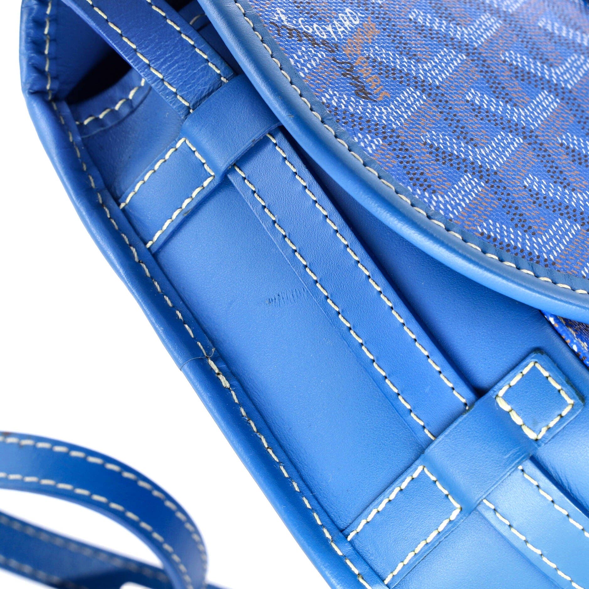 Pre-Owned Goyard Belvedere II Messenger Bag Coated Canvas PM, Alternate, color, Blue