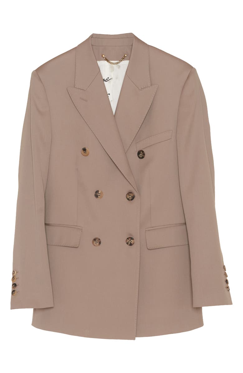 Golden Goose Double Breasted Wool Gabardine Blazer, Alternate, color, 