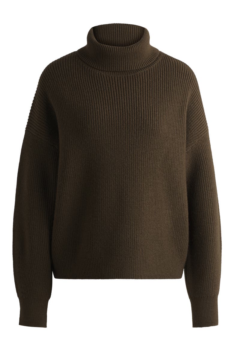 Fernadina Turtleneck Virgin Wool Sweater, Alternate, color, MARSHLAND