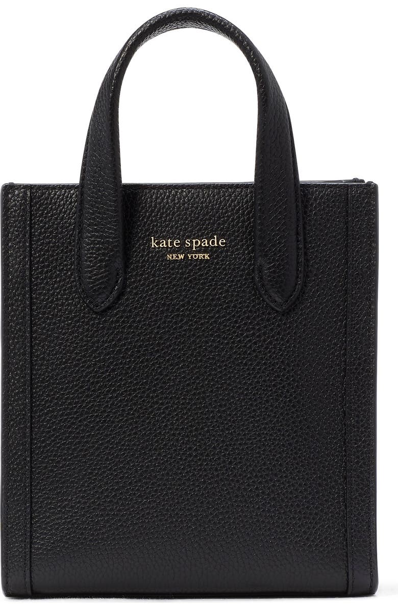 Kate Spade New York mini manhattan pebbled leather tote, Main, color,