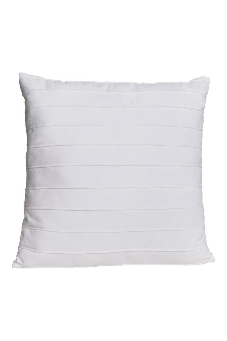 Velvet Throw Pillow, Main, color, WHITE
