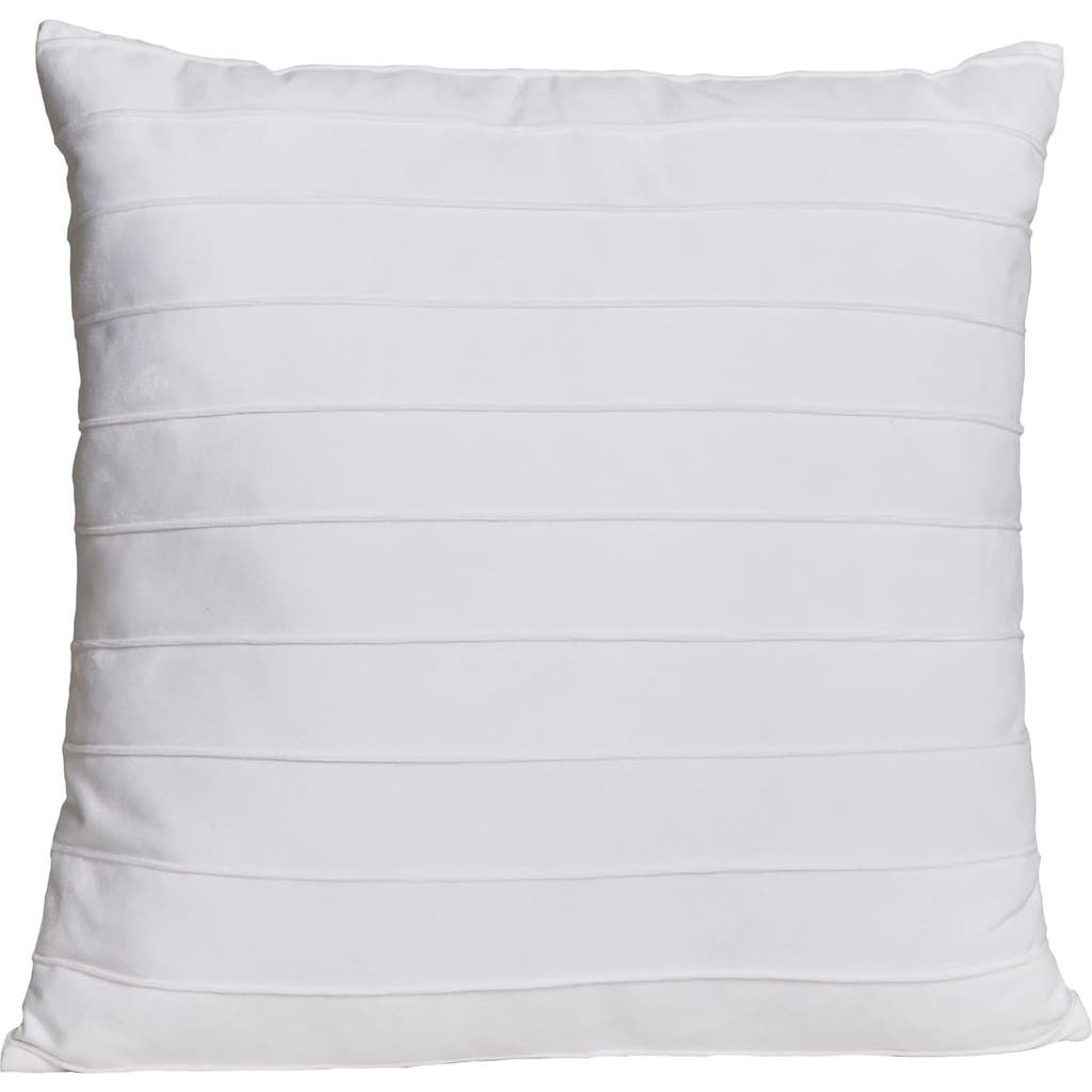 Parkland Collection Velvet Throw Pillow In White