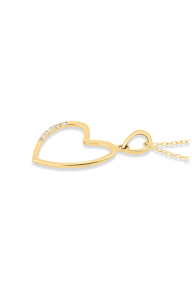 Icon 18k Gold Diamond Heart Necklace, Alternate, color, 18KY