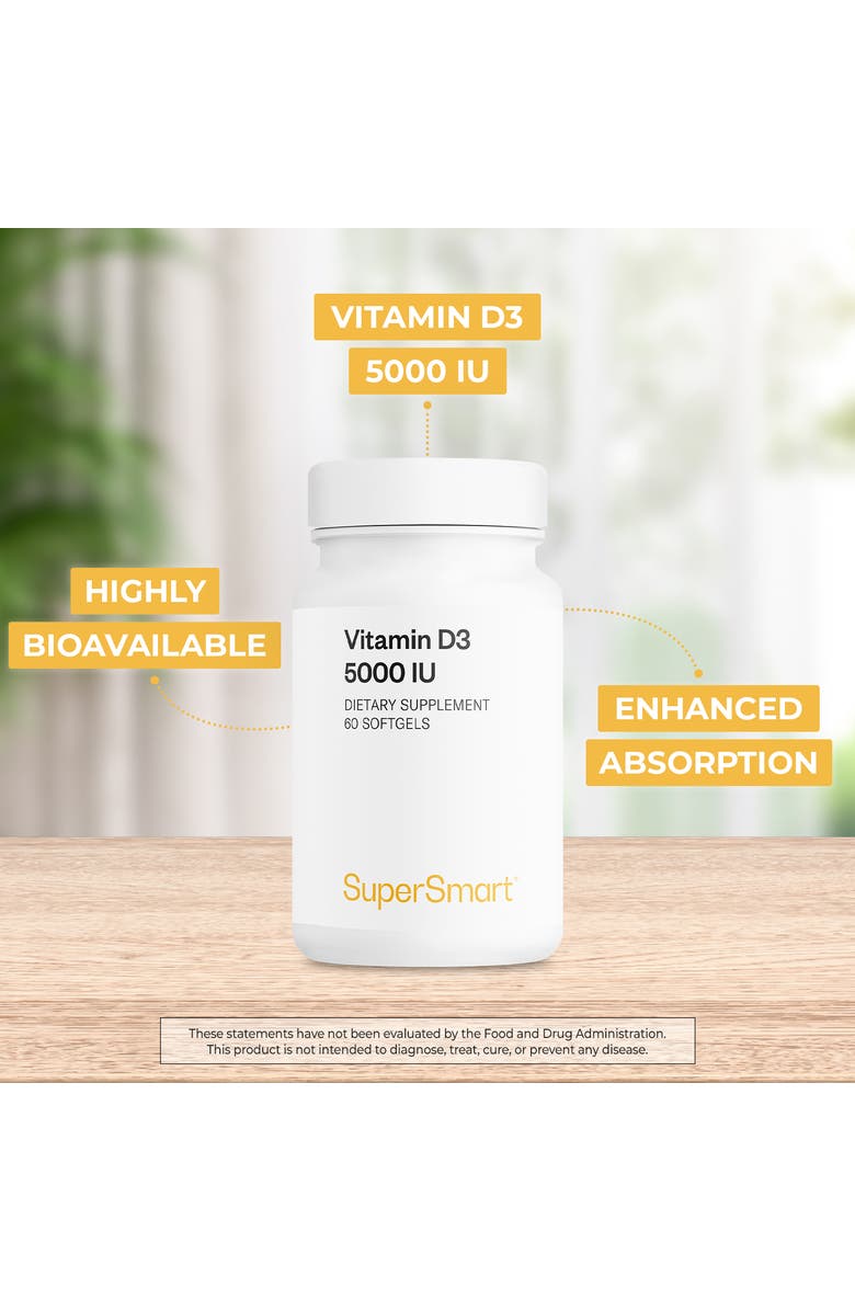 SuperSmart Vitamin D3 5000 IU per Day, Alternate, color, NO COLOR