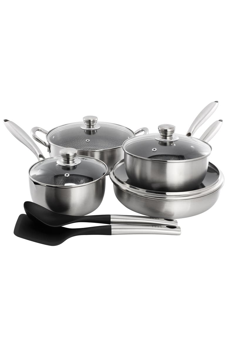 Elsenborn 10 Piece Stainless Steel Cookware Set, Main, color, Silver