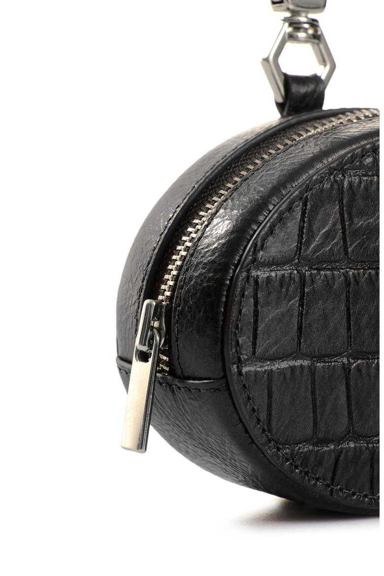 Leather Coin Purse, Alternate, color, Black